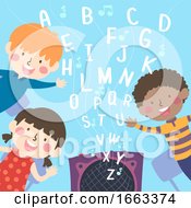 Poster, Art Print Of Kids School Rhymes Alphabet Illustration