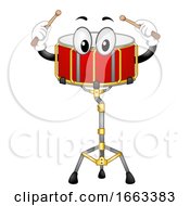 Poster, Art Print Of Mascot Snare Drum Illustration