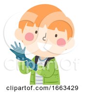 Poster, Art Print Of Kid Boy Wear Gloves Illustration