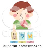 Poster, Art Print Of Kid Boy Animal Pictures Illustration