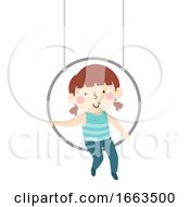 Poster, Art Print Of Kid Girl Aerial Skill Lyra Illustration