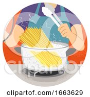 Poster, Art Print Of Hand Kitchen Verb Boil Illustration