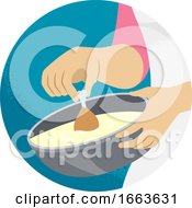 Hand Kitchen Verb Dip Illustration