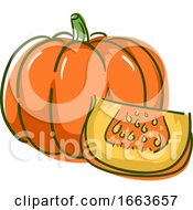 Poster, Art Print Of Pumpkin Superfood Illustration