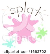 Paint Color Onomatopoeia Sound Splat Illustration