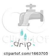 Water Onomatopoeia Sound Drip Illustration