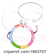 Mascot Hula Hoop Speech Bubble Illustration