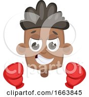 Poster, Art Print Of Boy With Boxing Gloves