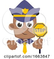 Poster, Art Print Of Boy In Police Uniform