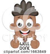 Poster, Art Print Of Boy Showing Well Done Sign