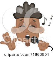 Boy Singing On Microphone by Morphart Creations
