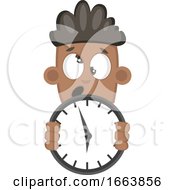 Boy Holding Clock