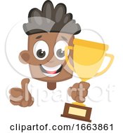 Poster, Art Print Of Boy With Trophy
