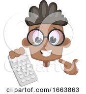 Poster, Art Print Of Boy Holding Calculator