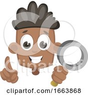 Poster, Art Print Of Boy With Magnifying Glass