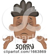 Poster, Art Print Of Boy Showing Sorry Sign