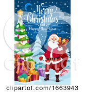 Poster, Art Print Of Merry Christmas And Happy New Year Greeting