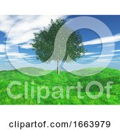 Poster, Art Print Of 3d Tree In Grassy Landscape