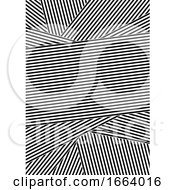 Poster, Art Print Of Black And White Abstract Striped Design