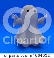 Poster, Art Print Of 3d Man In Halloween Ghost Costume