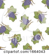 Poster, Art Print Of Seamless Purple Grapes Pattern