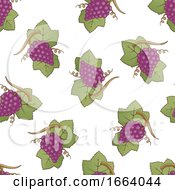 Poster, Art Print Of Seamless Red Grapes Pattern