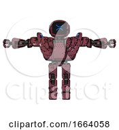 Poster, Art Print Of Android Containing Digital Display Head And Wince Symbol Expression And Heavy Upper Chest And Heavy Mech Chest And Battle Mech Chest And Prototype Exoplate Legs Muavewood Halftone Grunge T-Pose