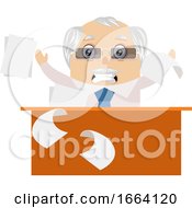 Poster, Art Print Of Old Business Man Is Angry