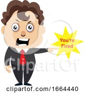 Poster, Art Print Of Young Business Man Fired Worker