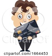 Poster, Art Print Of Young Business Man With Debit Card