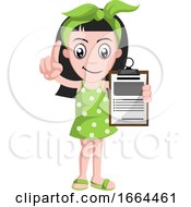 Poster, Art Print Of Girl Holding Schedule