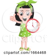 Poster, Art Print Of Girl With Clock