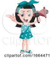 Poster, Art Print Of Girl With Megaphone