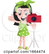 Poster, Art Print Of Girl With Camera