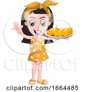Poster, Art Print Of Girl With Mangoes