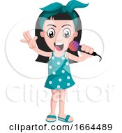 Poster, Art Print Of Girl With Microphone