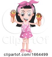 Poster, Art Print Of Girl Holding Ice Cream