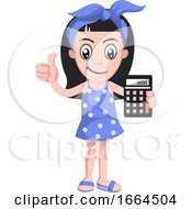 Poster, Art Print Of Girl With Calculator