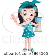 Poster, Art Print Of Girl With Sand Watch