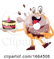 Poster, Art Print Of Donut With Birthday Cake