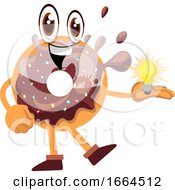 Poster, Art Print Of Donut With Lighting Bulb