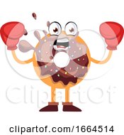 Poster, Art Print Of Donut With Boxing Gloves
