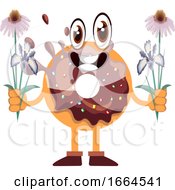 Poster, Art Print Of Donut With Flowers