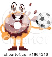 Poster, Art Print Of Donut With Football Ball