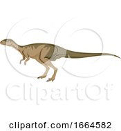 Poster, Art Print Of Dinosour With Long Tail