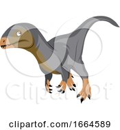 Poster, Art Print Of Brown Grey Dinosour