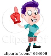 Poster, Art Print Of Boy With Big Glove