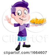Poster, Art Print Of Boy With Mangoes