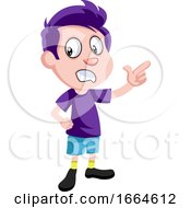 Poster, Art Print Of Boy Pointing Finger