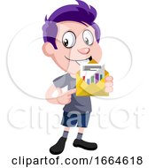 Poster, Art Print Of Boy With Envelope